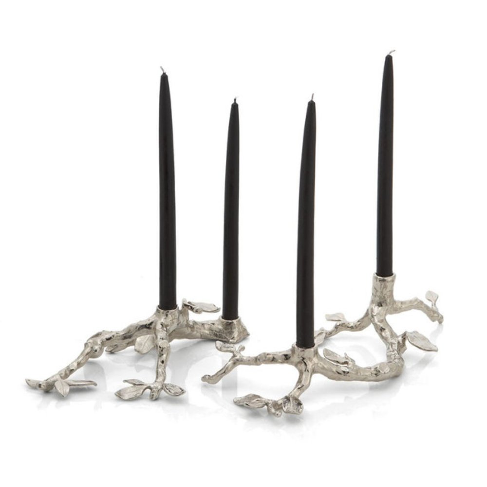 Michael Aram Sleepy Hollow Mixed Pair Candle Holders